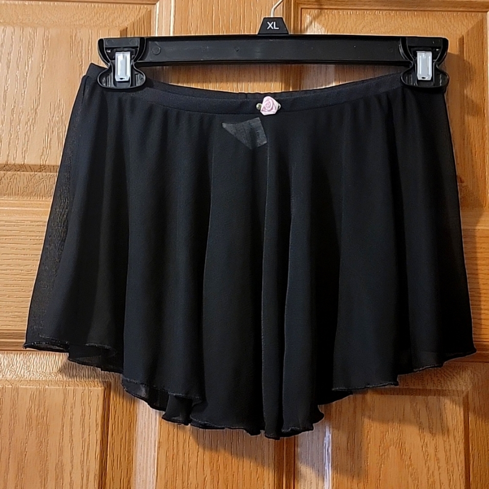 Danskin Now black mesh dance skirt